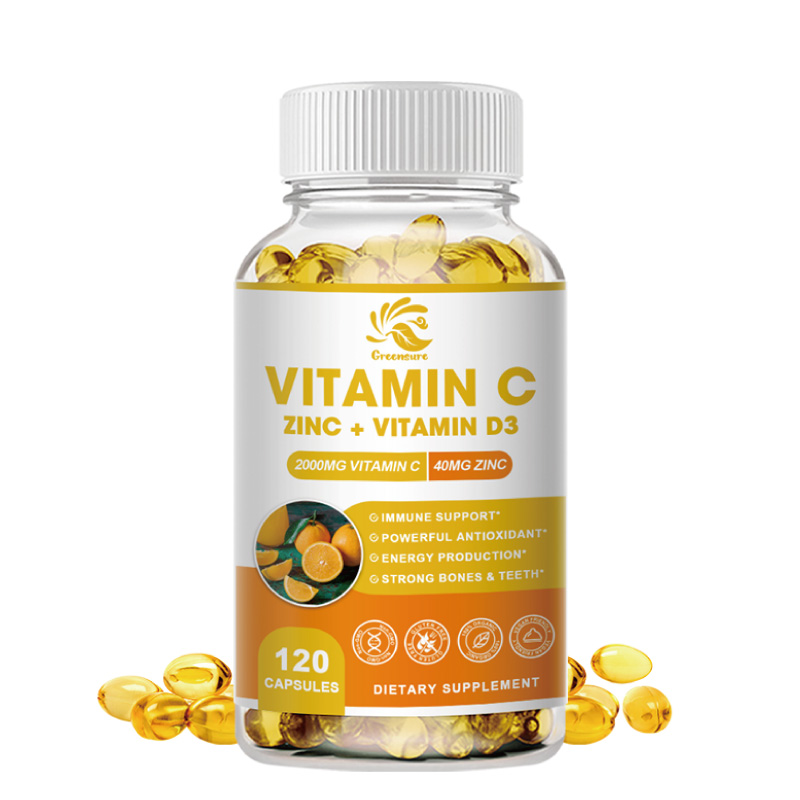Zinc Supplement 50Mg - อาหารเสริมสังกะสี40มก., วิตามินซี2000มก. และวิตามิน D3 5000 IU