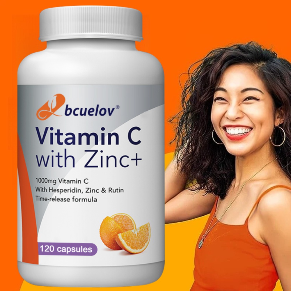 Zinc Supplement 50Mg - วิตามินซีแคปซูล 1000 มก. - สารต้านอนุมูลอิสระ ช่วยส่งเสริมการผลิตคอลลาเจน
