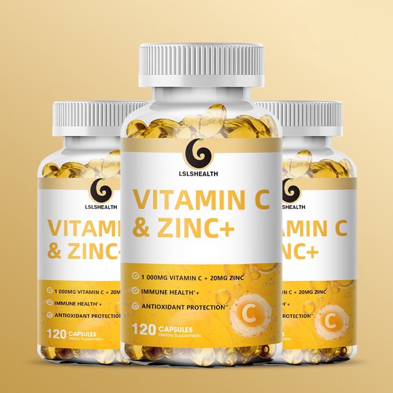Zinc Supplement 50Mg - วิตามินซีแคปซูลผสมวิตามินดี ซิงค์ 1000 มก. สำหรับผิวหน้าและผิวกาย ช่วยให้ผิวขาวกระจ่างใสตลอดวัน