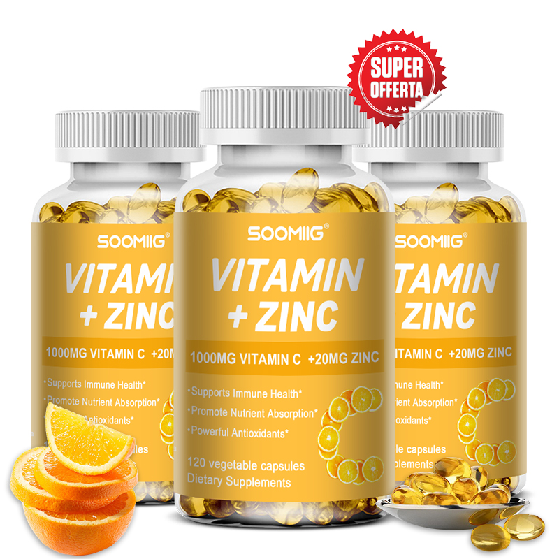 Zinc Supplement 50Mg - วิตามินซี 1000 มก. + ซิงค์ 20