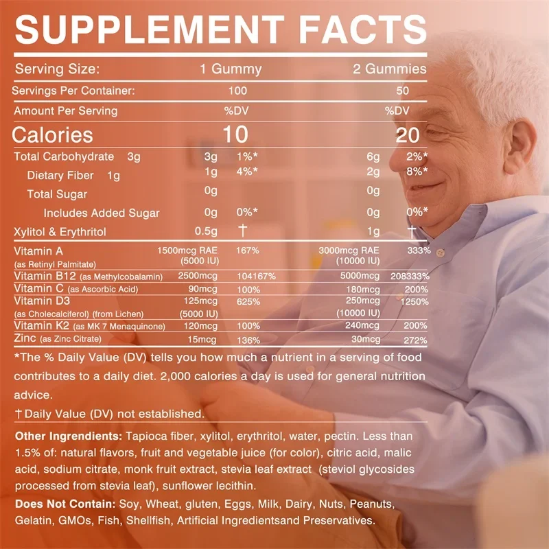 วิตามินดี3 K2 + วิตามินบี12 Gu - Zinc Supplement 50Mg บทวิจารณ์และราคา