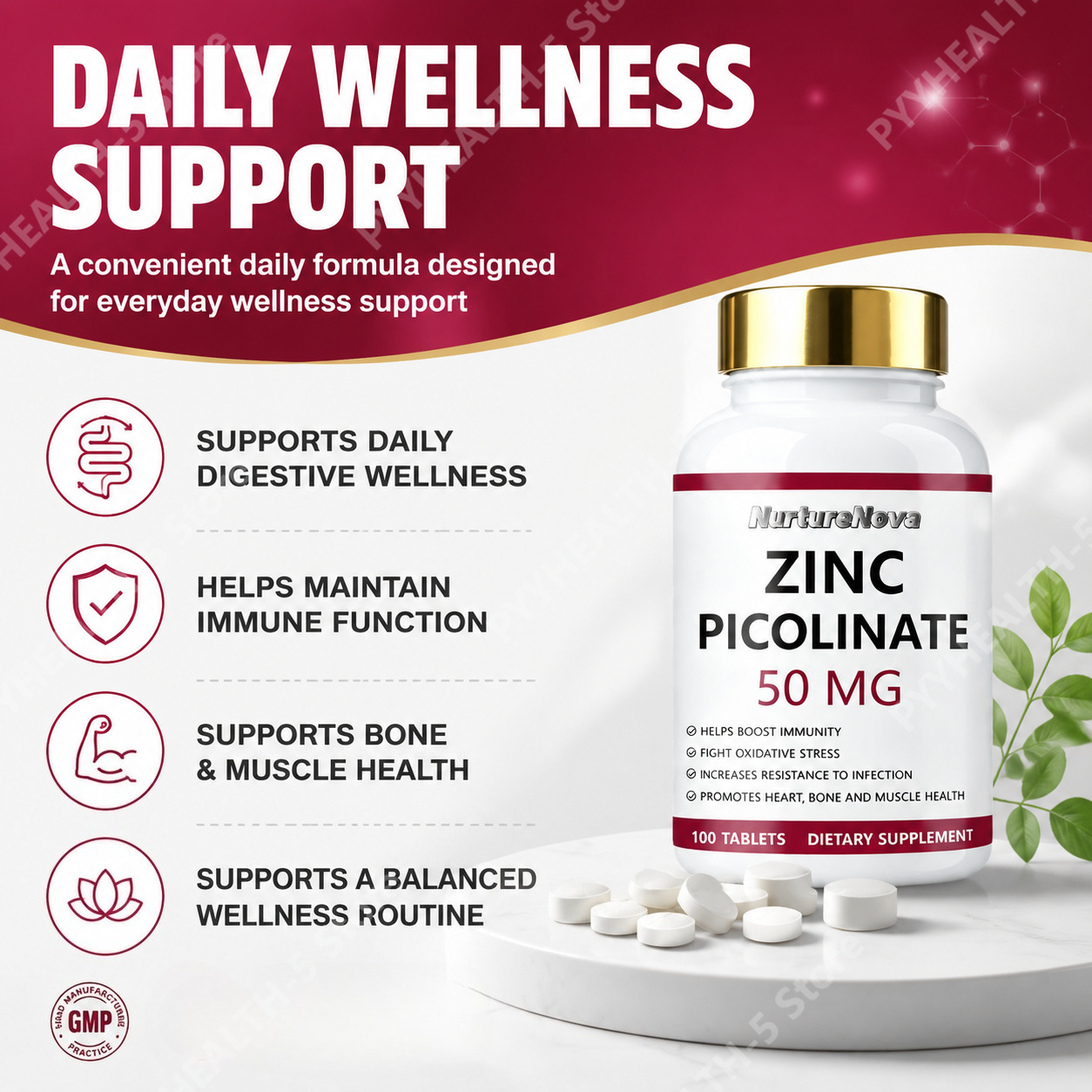 ยาเม็ดซิงค์พิโคลิเนตสำหรับเสริ - Zinc Supplement 50Mg บทวิจารณ์และราคา